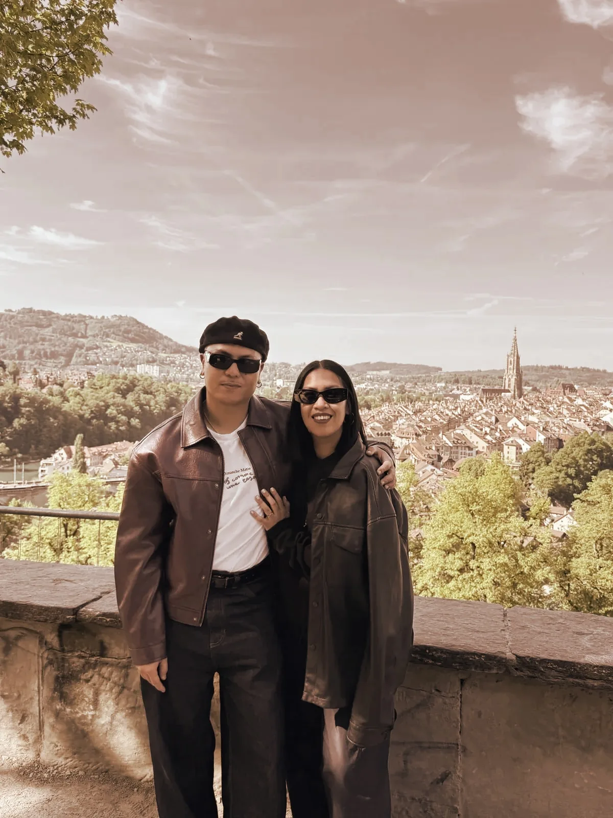 Marlon and Jenny with the old town of Bern behind them