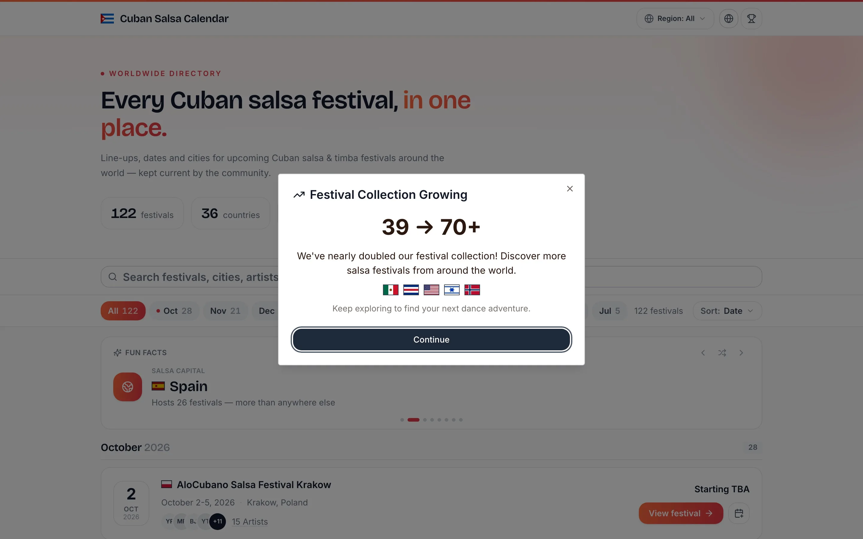 The old Figma Make site on desktop, with a "Festival Collection Growing" pop-up over the page