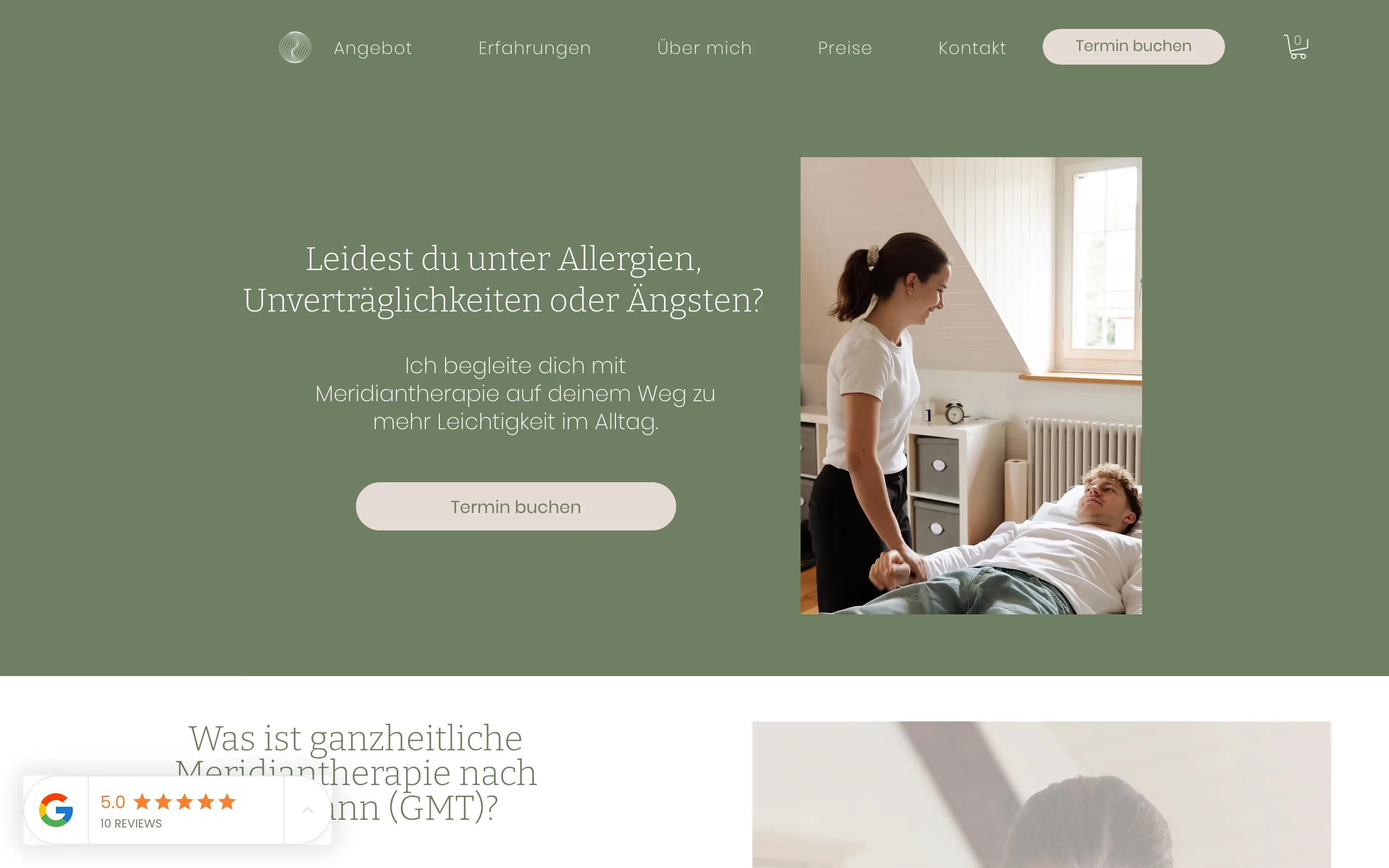 Previous Wix website on desktop