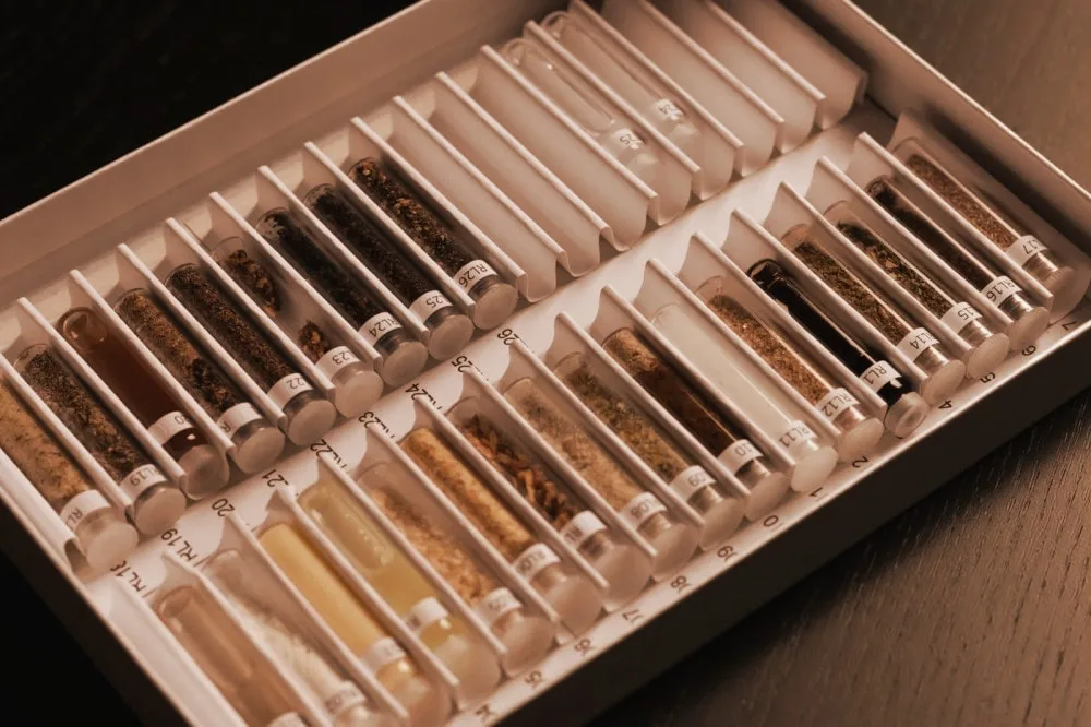 Detail of vials in the practice